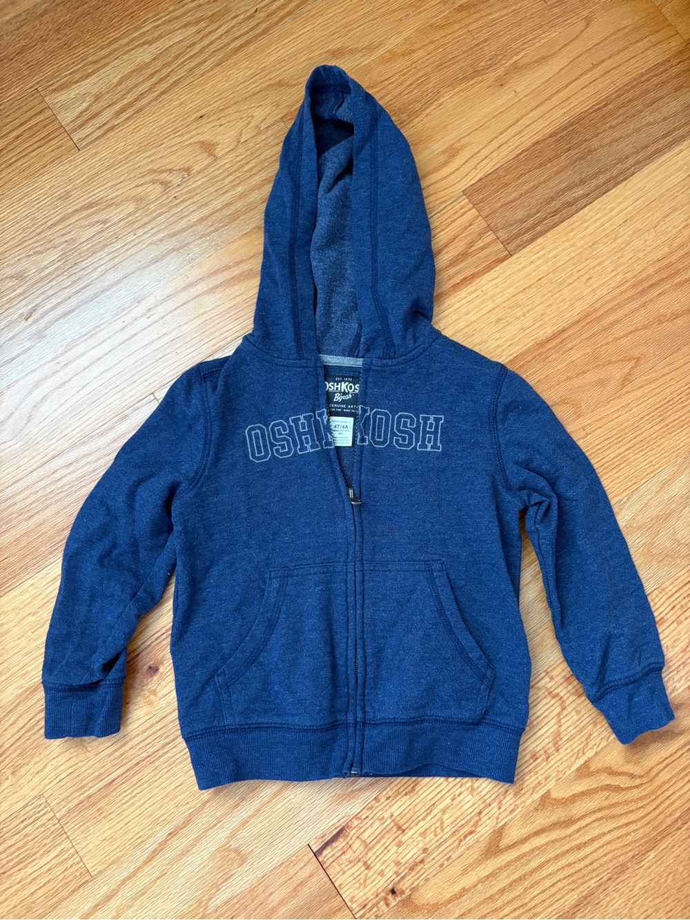 OshKosh B'gosh Navy Blue Zip Hoodie with Chest Logo